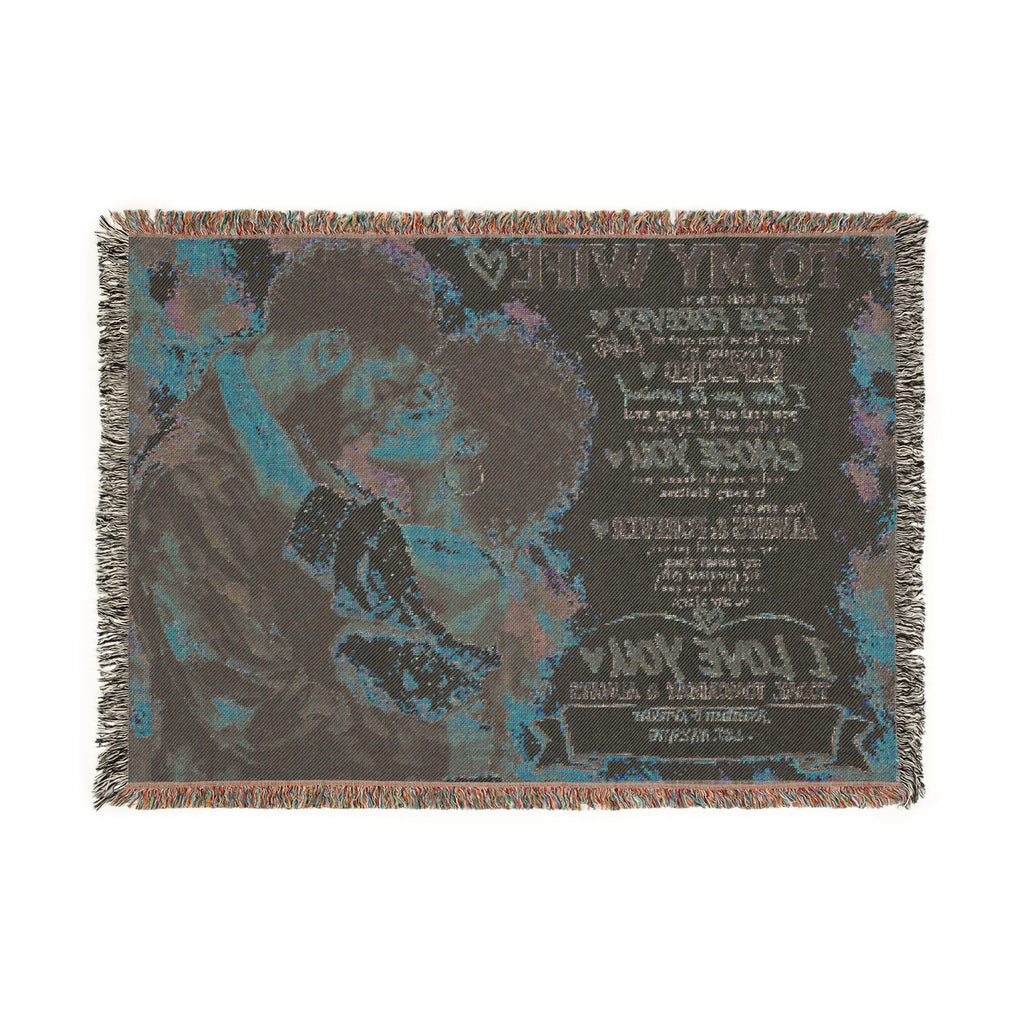 To My Wife Personalized Woven Blanket
