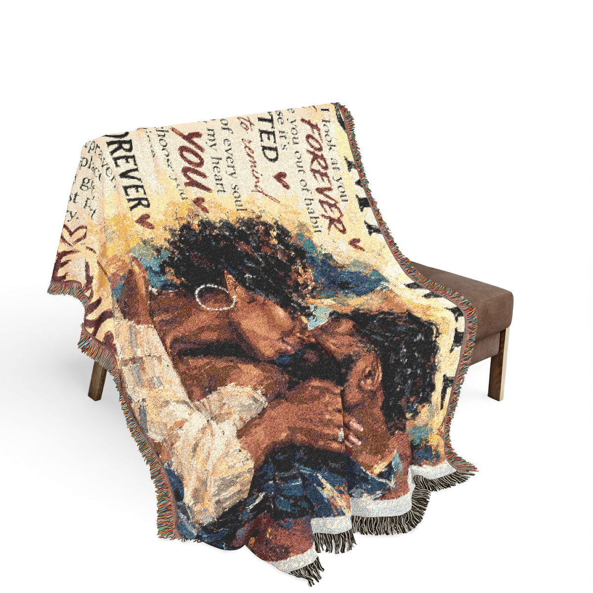 To My Wife Blanket - Personalized Woven Keepsake Blanket