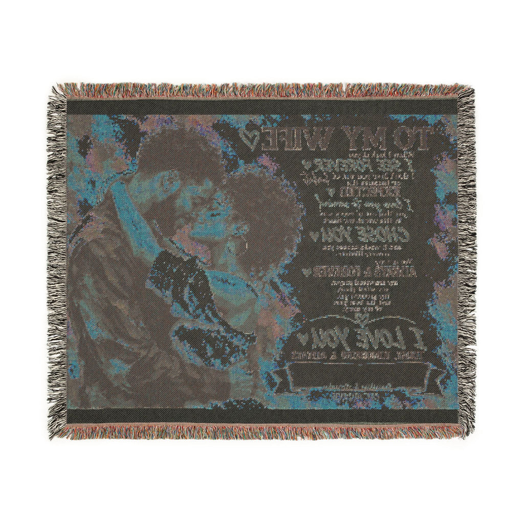 To My Wife Personalized Woven Blanket