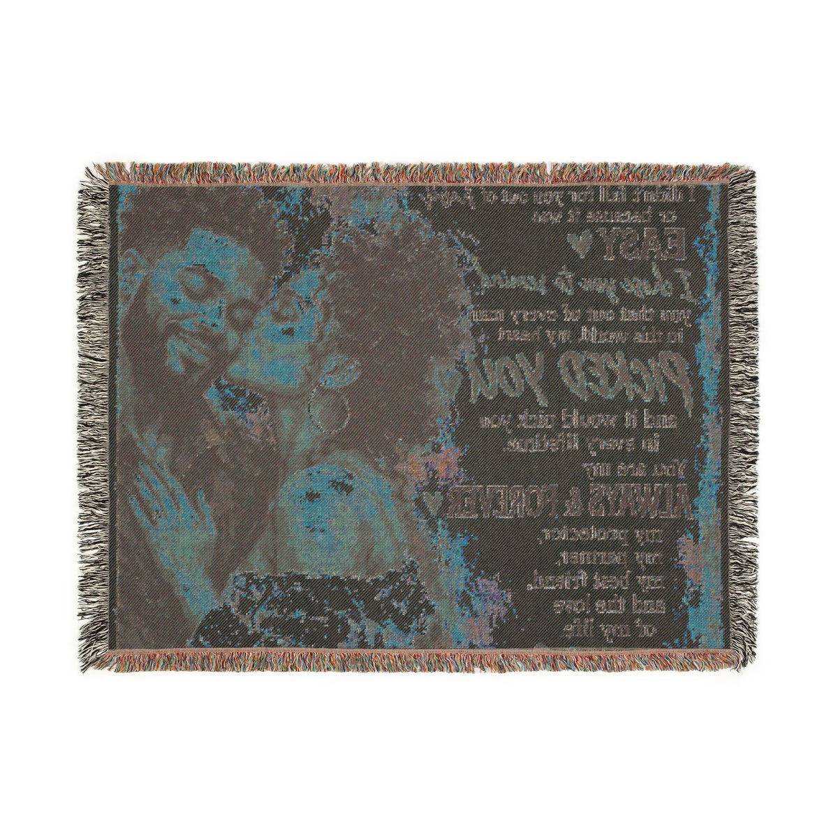 To My Husband Blanket - Personalized Woven Keepsake Blanket
