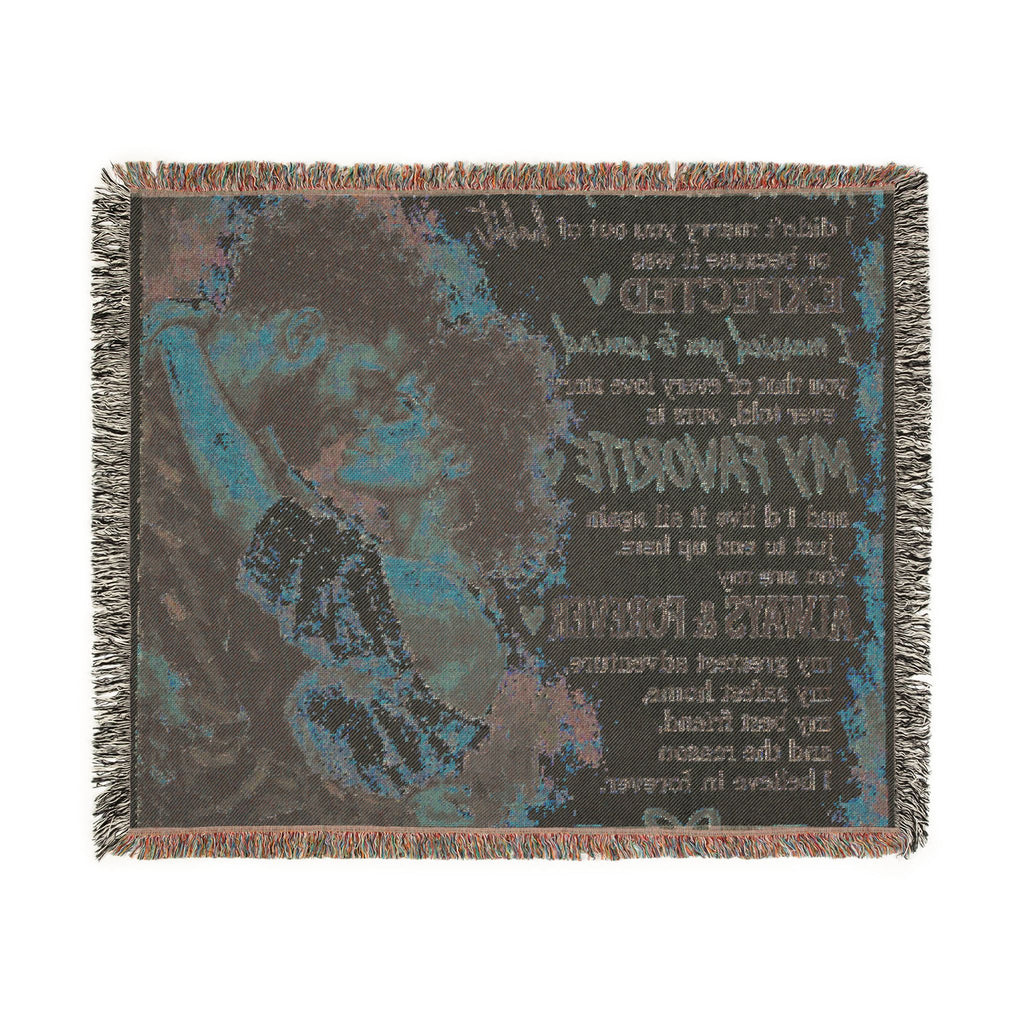 Happy Anniversary Blanket - Personalized Woven Keepsake Blanket