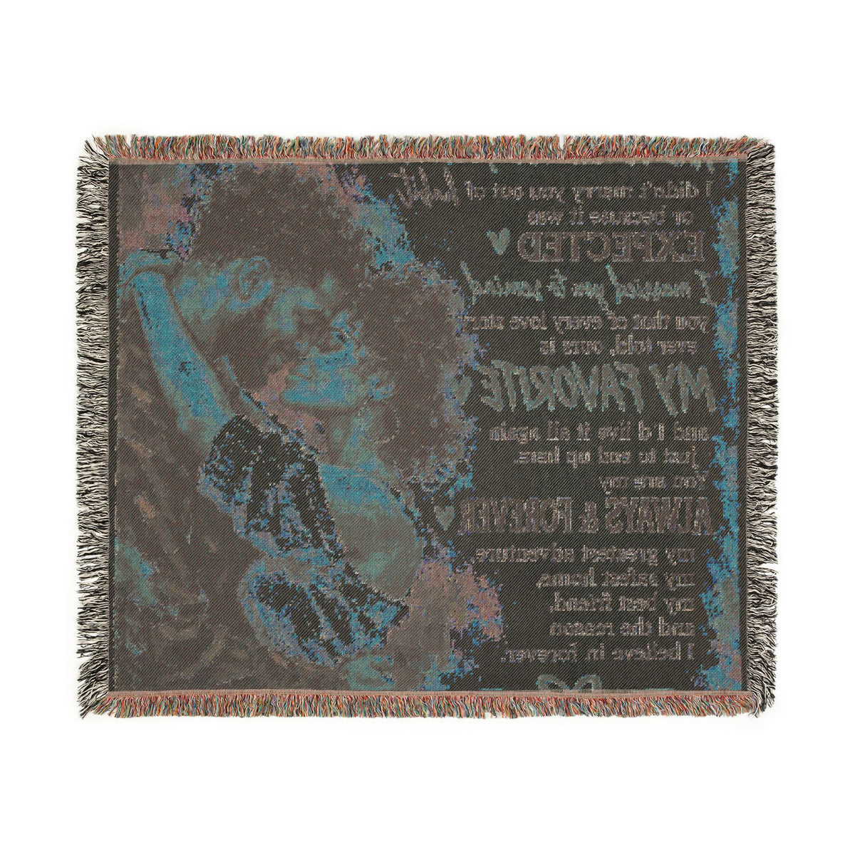 Happy Anniversary Blanket - Personalized Woven Keepsake Blanket
