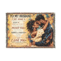 To My Husband Personalized Woven Blanket