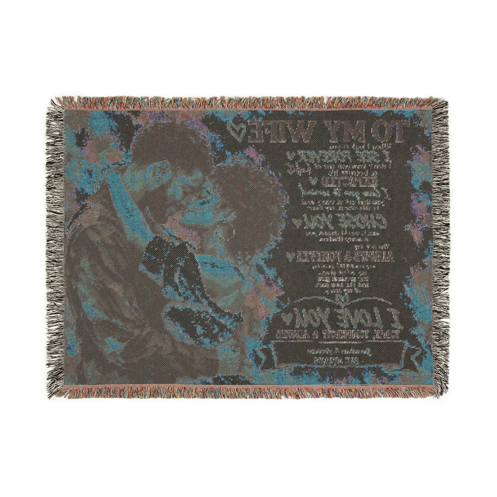 To My Wife Personalized Woven Blanket
