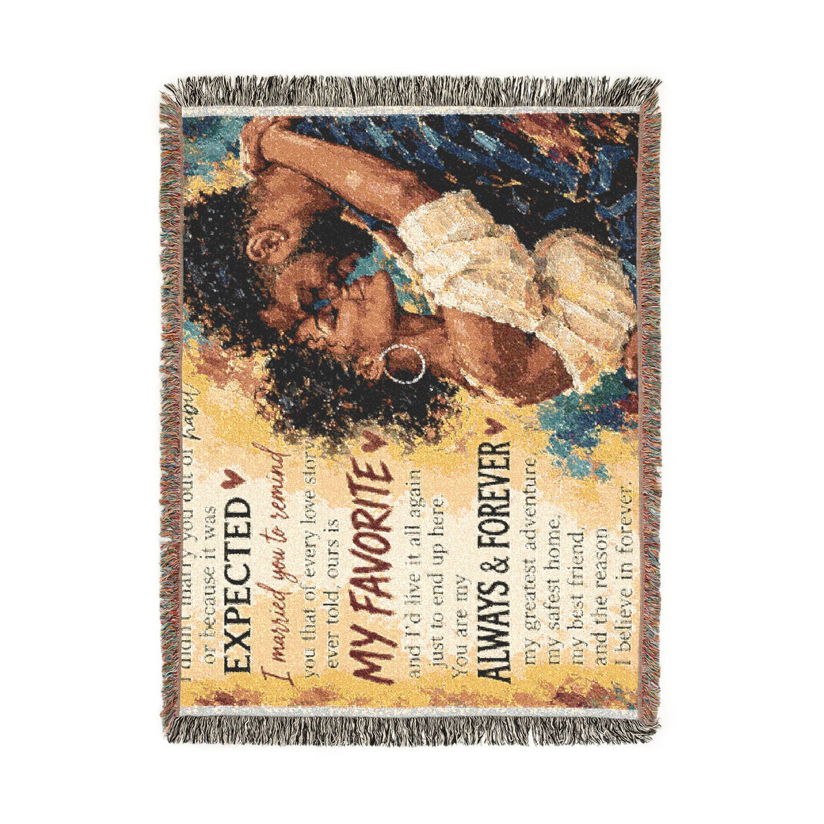 Happy Anniversary Blanket - Personalized Woven Keepsake Blanket