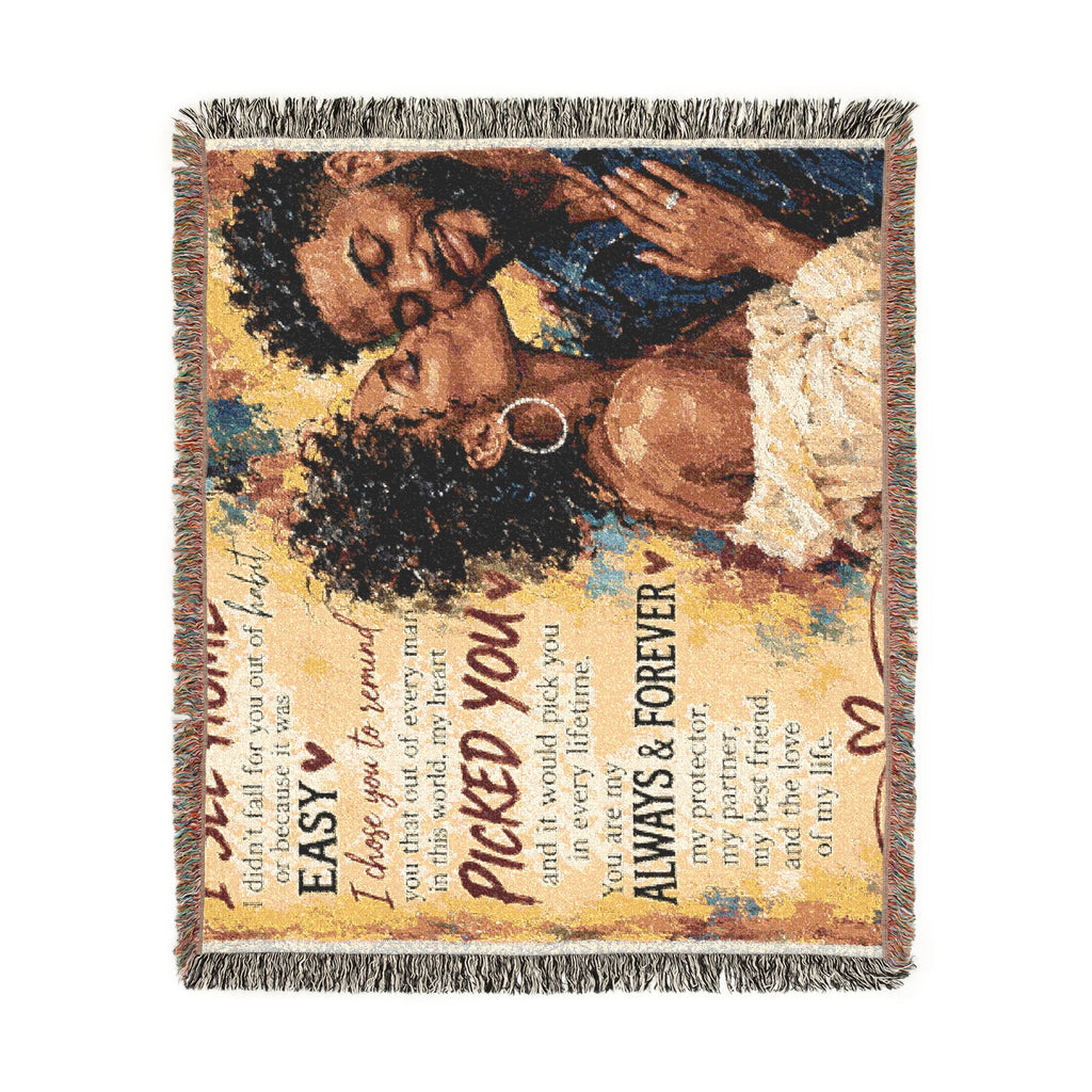 To My Husband Blanket - Personalized Woven Keepsake Blanket