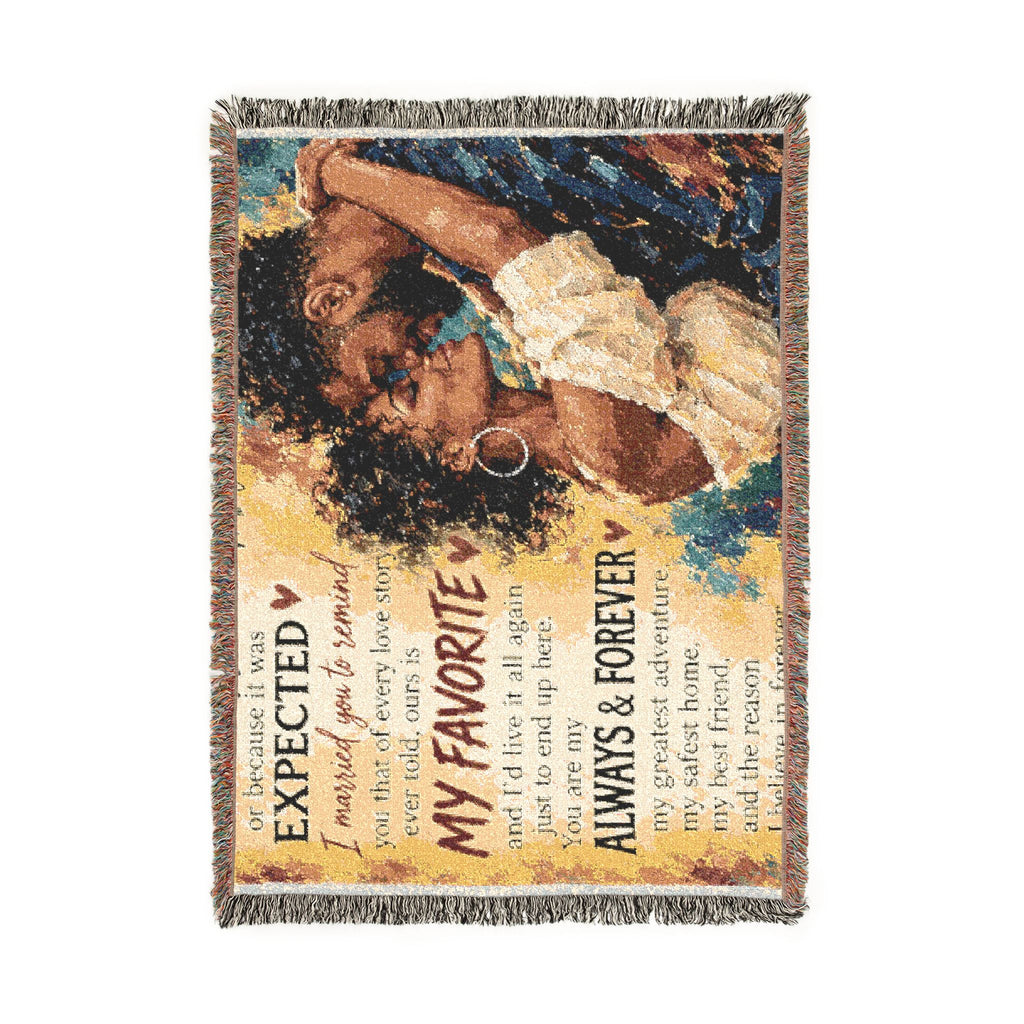 Happy Anniversary Blanket - Personalized Woven Keepsake Blanket