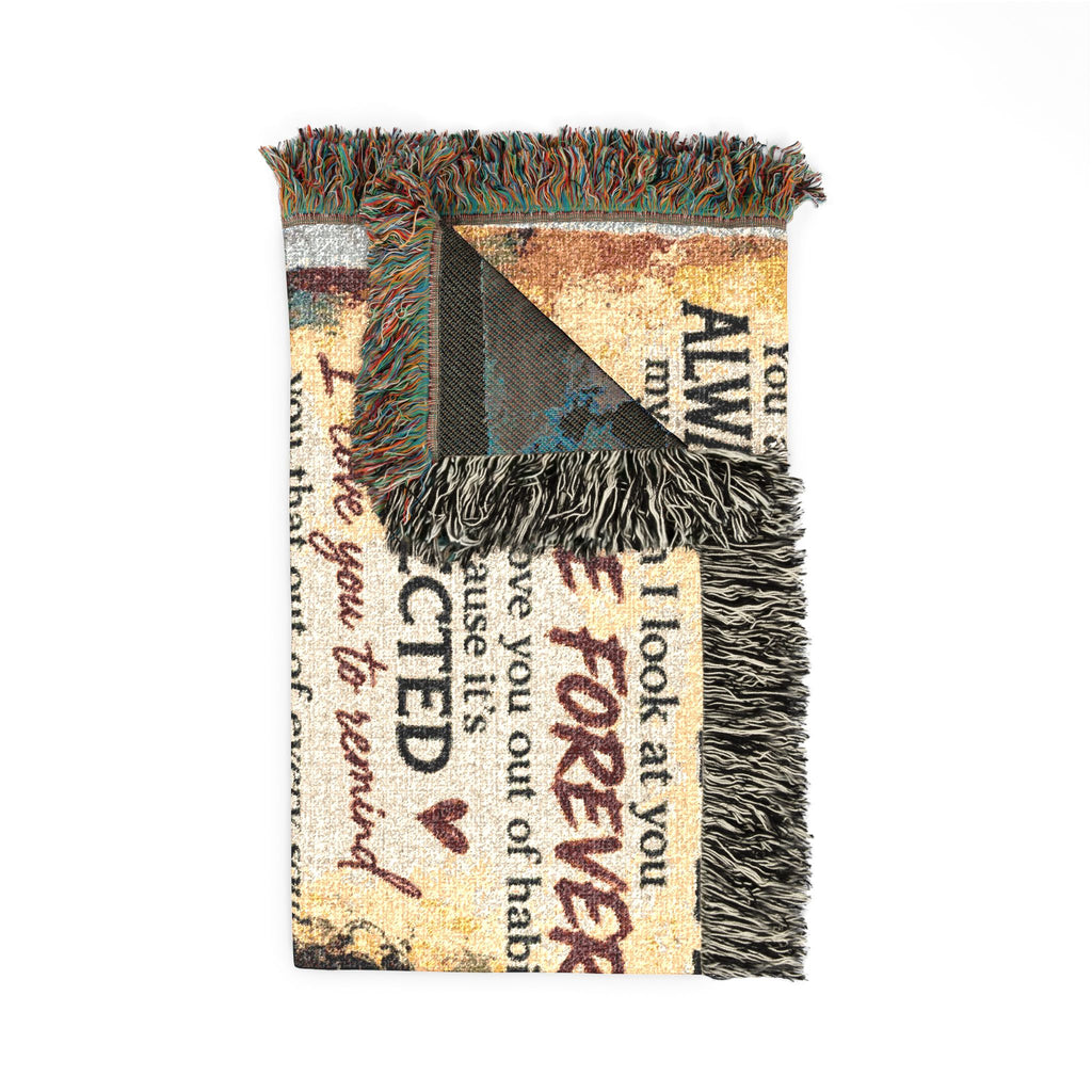 To My Wife Blanket - Personalized Woven Keepsake Blanket