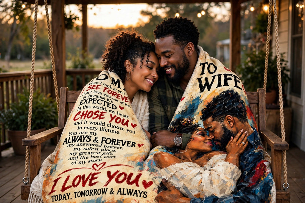 To My Wife Blanket - Personalized Woven Keepsake Blanket