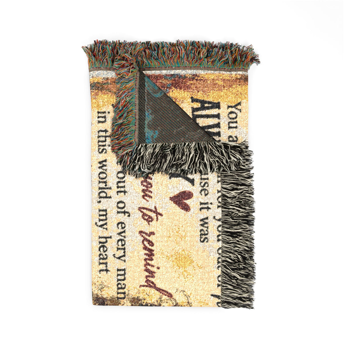 To My Husband Blanket - Personalized Woven Keepsake Blanket