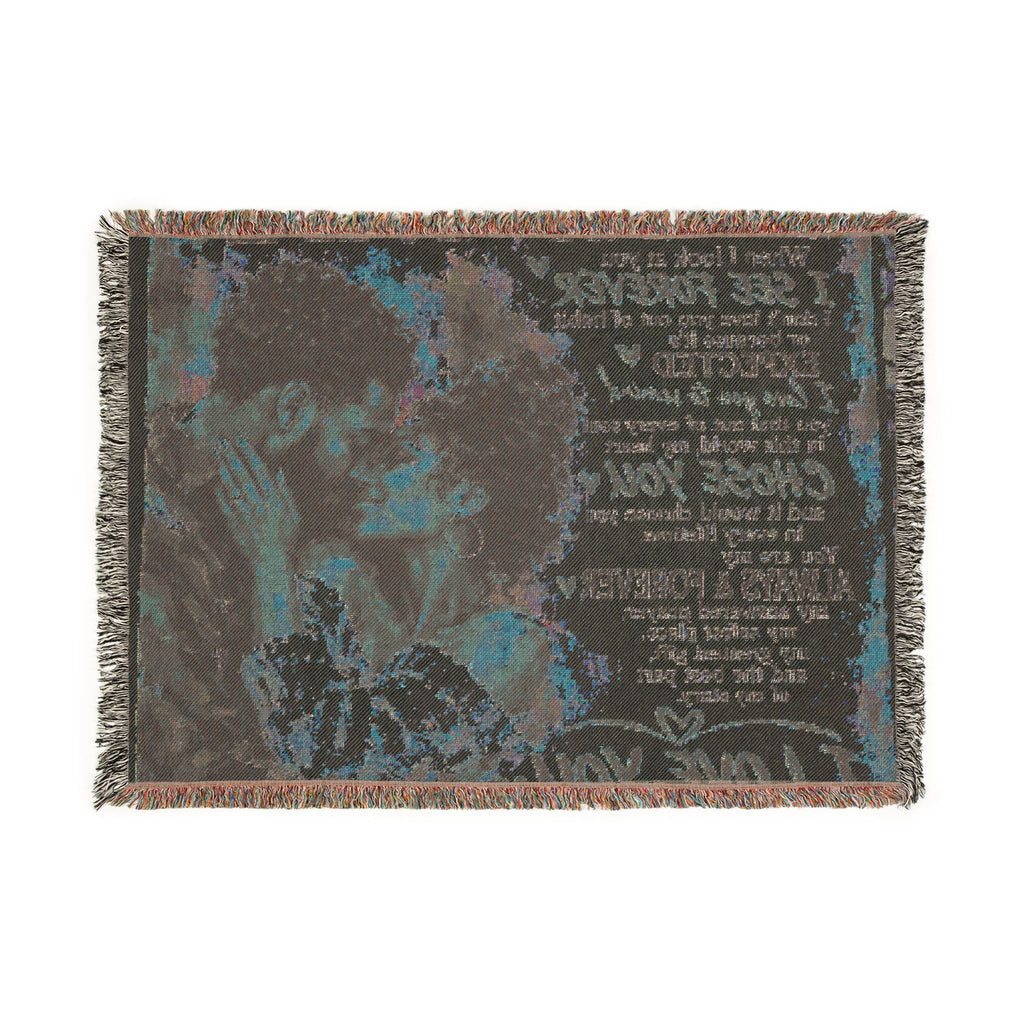 To My Wife Blanket - Personalized Woven Keepsake Blanket