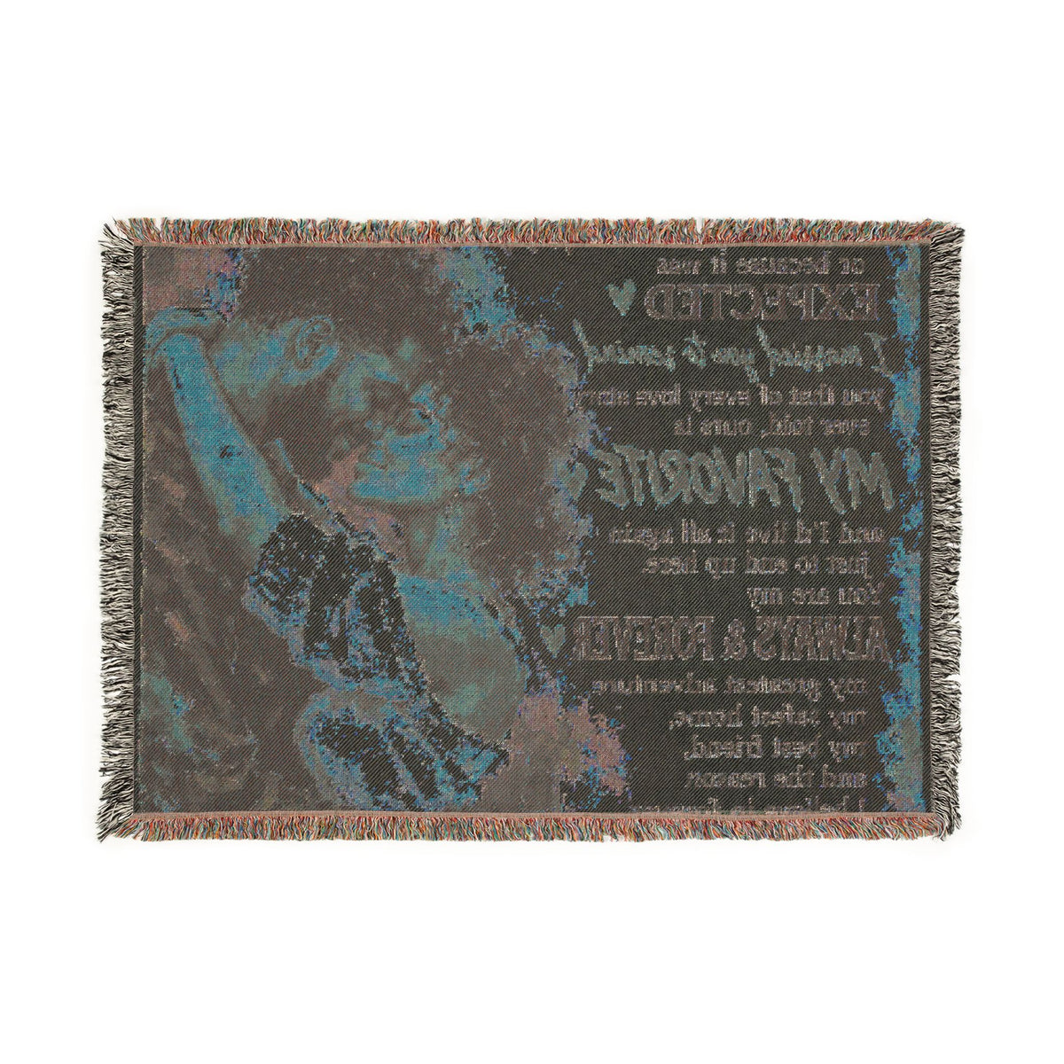 Happy Anniversary Blanket - Personalized Woven Keepsake Blanket