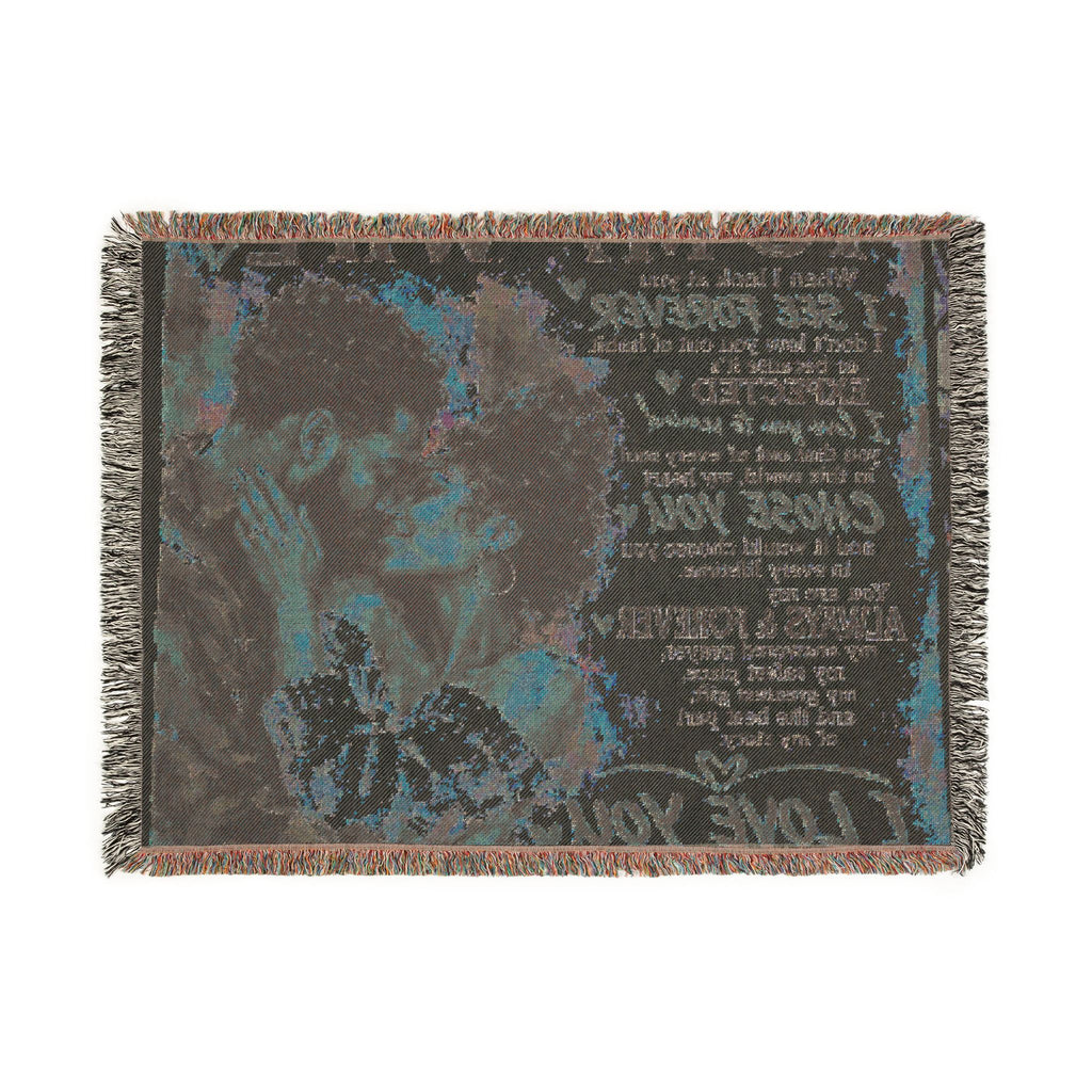 To My Wife Blanket - Personalized Woven Keepsake Blanket