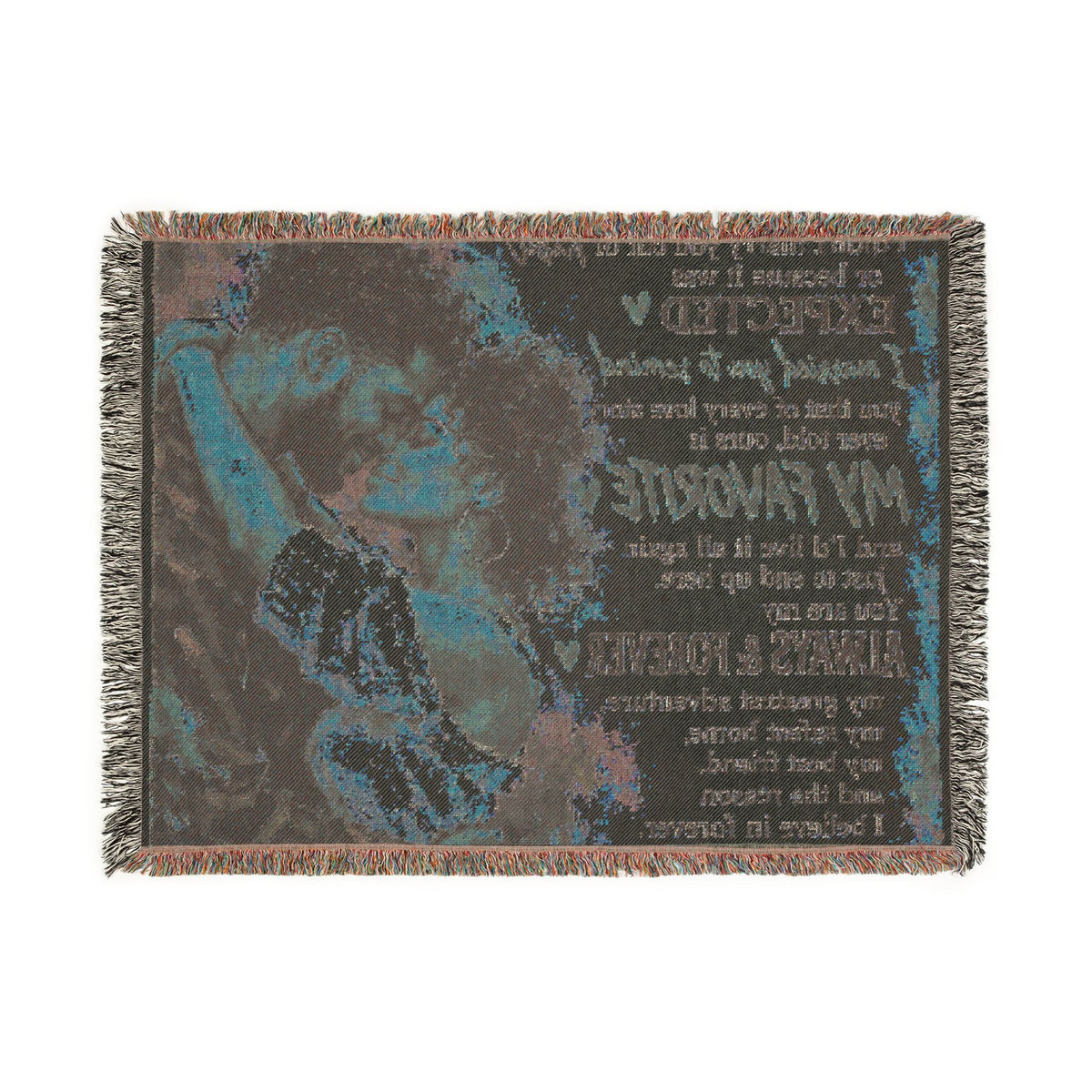 Happy Anniversary Blanket - Personalized Woven Keepsake Blanket